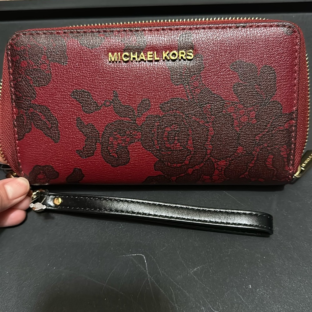 Michael Kors Jet Set Large Continental Travel Clutch Wristlet Wallet
